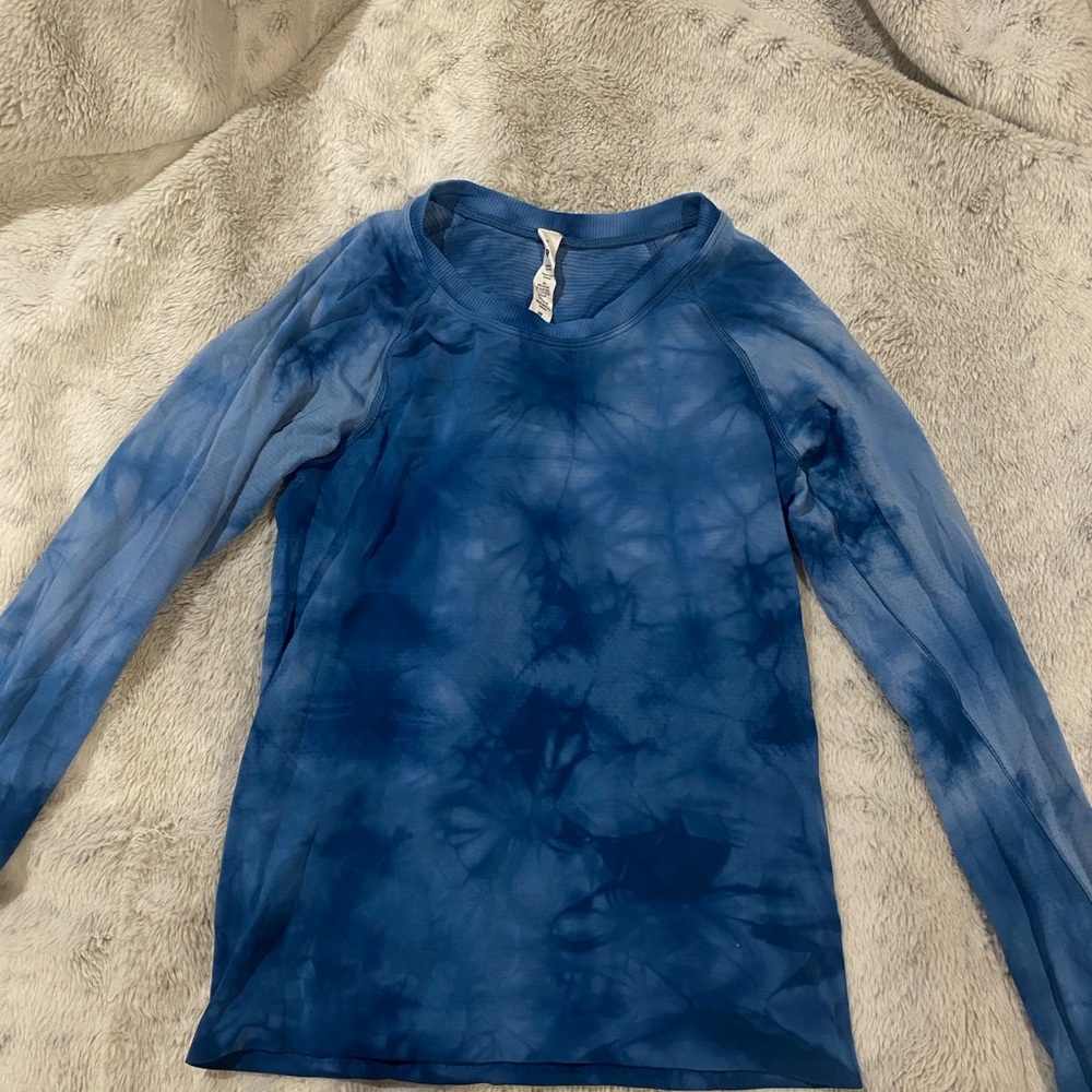 Lululemon Athletica Navy Tie-Dye Long Sleeve Tee